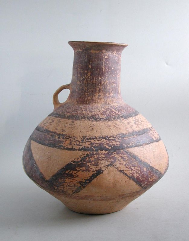 Rare Large Chinese Neolithic Machang Phase Painted Pottery Jar