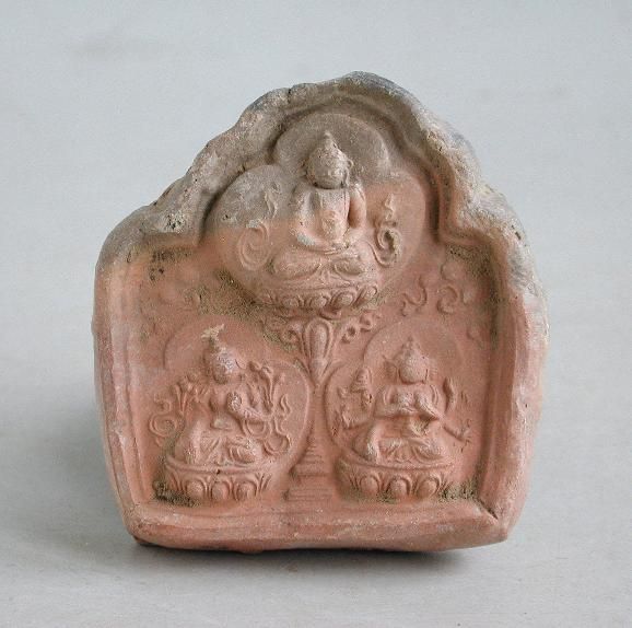 Ancient Chinese Buddhist Pottery Amulet - Ming Dynasty