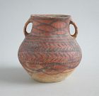 Chinese Neolithic Painted Pottery Jar - Machang (c. 2300 - 2000 BC)