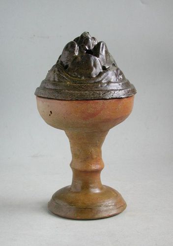 Fine & Rare Chinese Han Dynasty Glazed Pottery Incense Burner