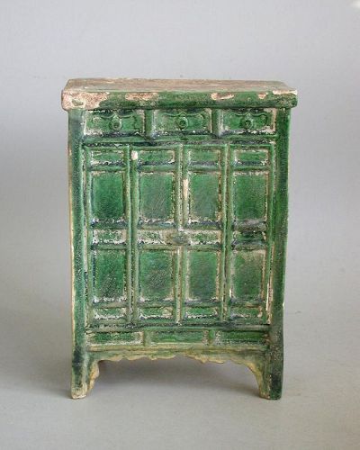 Chinese Ming Dynasty Glazed Pottery Cabinet (16th Century)
