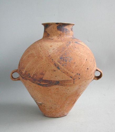 Large Chinese Neolithic Machang Painted Pottery Jar (4,000 Years Old)