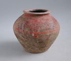 Chinese Western Han Dynasty Painted Pottery Jar (206 BC - AD 8)