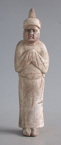 Fine Chinese Tang Dynasty Painted Pottery Figure (AD 618 - 906)