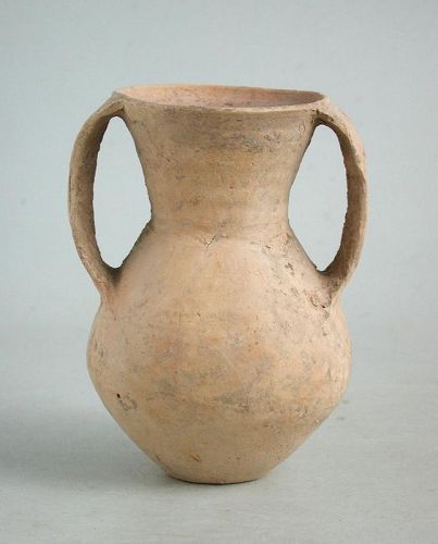 Chinese Neolithic Twin-Handled Pottery Jar - Qijia Culture