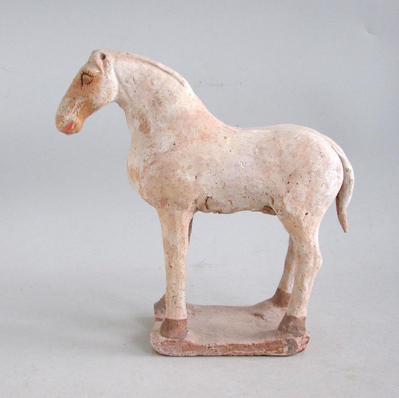 Chinese Tang Dynasty Painted Pottery Horse (AD 618 - 906)