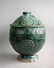 Large Chinese Song / Yuan Dynasty Glazed Buddhist Jar