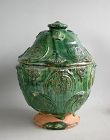 Large Chinese Song / Yuan Dynasty Glazed Buddhist Jar with Sanskrit