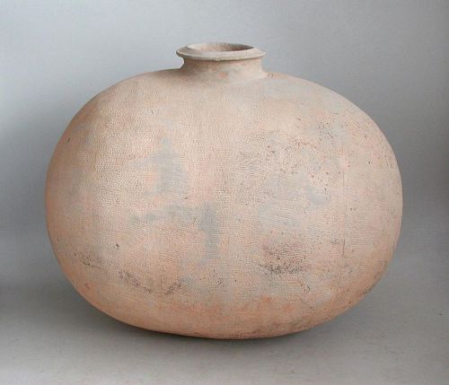 Very Rare LARGE Chinese Qin Dynasty Pottery Cocoon /Listening Jar 55cm