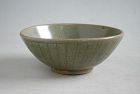Chinese Yuan / Ming Dynasty Celadon Bowl with Incised Design