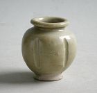 Fine Small Chinese Song / Yuan Dynasty Celadon Glazed Porcelain Jar