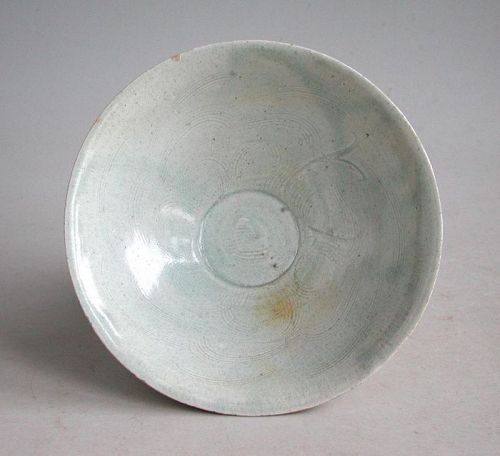 Chinese Song Dynasty Qingbai Porcelain Bowl with Incised Decoration