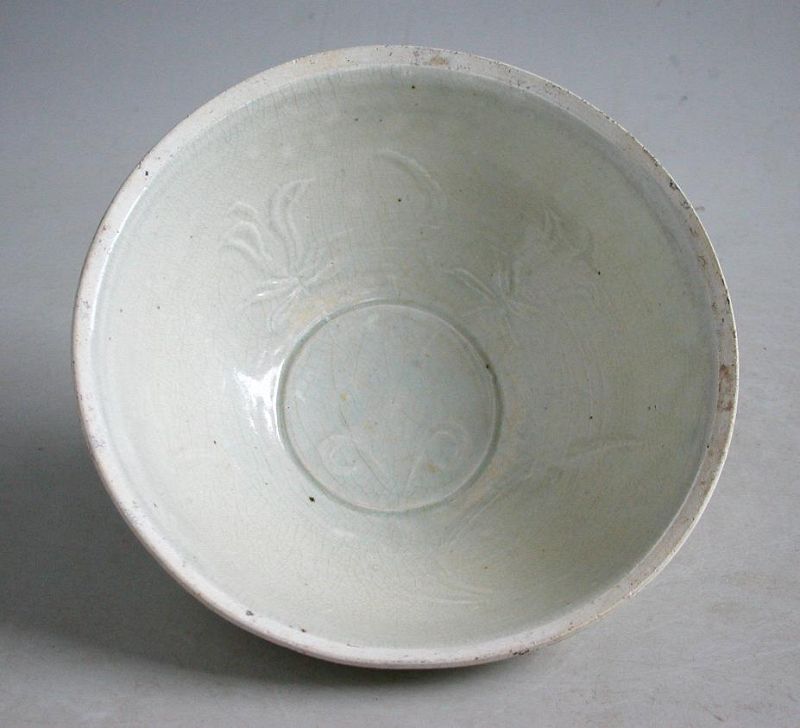Fine Chinese Song Dynasty Qingbai Porcelain Bowl + Floral Decoration