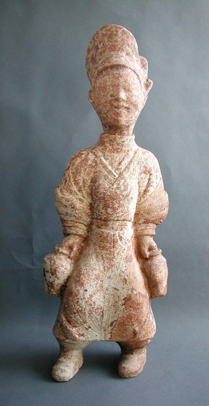 Tall Chinese Han Dynasty Sichuan Pottery Female Figure with Oxford TL