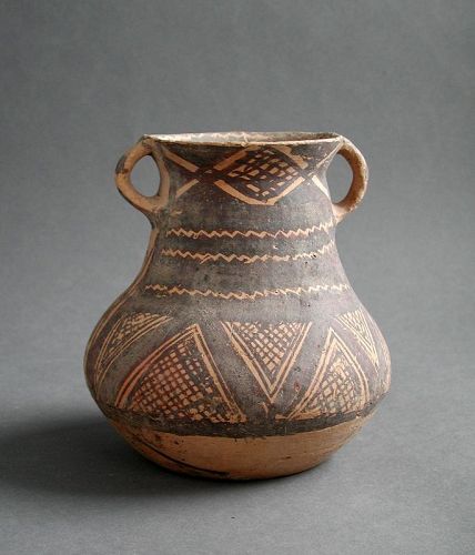 Very Rare Chinese Neolithic Machang Painted Pottery Jar