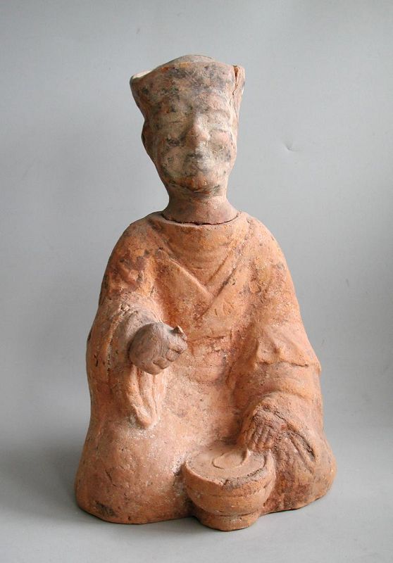 Large Chinese Han Dynasty Sichuan Pottery Entertainer (for repair)