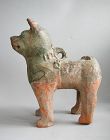 Large Chinese Han Dynasty Sichuan Glazed Pottery Dog (for repair)