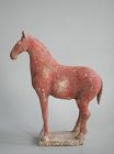 Chinese Tang Dynasty Painted Pottery Horse (AD 618 - 906)