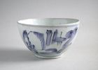 Rare Japanese Early Arita Blue & White Porcelain Bowl - 17th Century