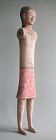 Fine Tall Chinese Han Dynasty Painted Pottery "Stick" Girl Figure