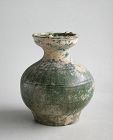 Fine Chinese Han Dynasty Glazed Pottery Hu Jar