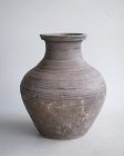 Fine Chinese Warring States Decorated & Burnished Pottery Jar