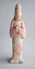 Fine Tall Chinese Tang Dynasty Painted Pottery Figure