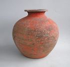 Fine Large Chinese Han Dynasty Painted Pottery Jar (206 BC - AD 220)