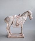 Fine Chinese Ming Dynasty Painted Pottery Saddled Horse