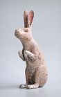 Fine & Rare Chinese Western Han Dynasty Painted Pottery Hare