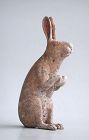 Fine & Rare Chinese Western Han Dynasty Painted Pottery Hare