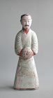 Fine Rare Chinese Western Han Dynasty Painted Pottery Attendant Figure