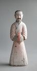 Fine Rare Chinese Western Han Dynasty Painted Pottery Attendant Figure