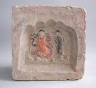 Large Chinese Jin Dynasty Painted Pottery Filial Piety Tile - Dong Yon