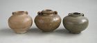 Three Chinese Song / Yuan Dynasty Longquan Celadon Jarlets