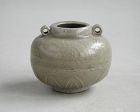 Fine Chinese Song / Yuan Dynasty Celadon Porcelain Jarlet - Lotus