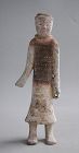 Chinese Western Han Dynasty Painted Pottery Groom Figure