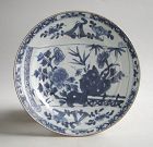 Chinese Qianlong / 18th Century Blue & White Porcelain Dish