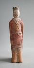 Chinese Northern Wei Dynasty Painted Pottery Figure