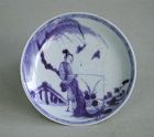 Small Chinese Qianlong / 18th Century Blue & White Porcelain Dish