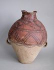 Large Chinese Neolithic Painted Pottery Jar - Machang (Liuwan type)