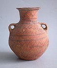 Rare Chinese Neolithic Painted Pottery Bottle - Machang