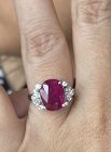 A Superb Unheated Burma 3.32ct Ruby & Diamond Ring Lotus Cert