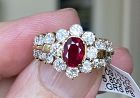 A Magnificent Unheated Burma 1.09ct Pigeon’s Blood Ruby Ring GRS