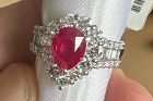 Magnificent 3.02ct Burmese Burma Ruby & Diamond Platinum Ring GIA