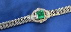Magnificent 6.15ct Colombia Emerald & Diamond Platinum Bracelet