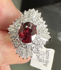 Stunning Unheated No Heat 1.71ct Pigeon’s Blood Ruby Ring AIGS Cert