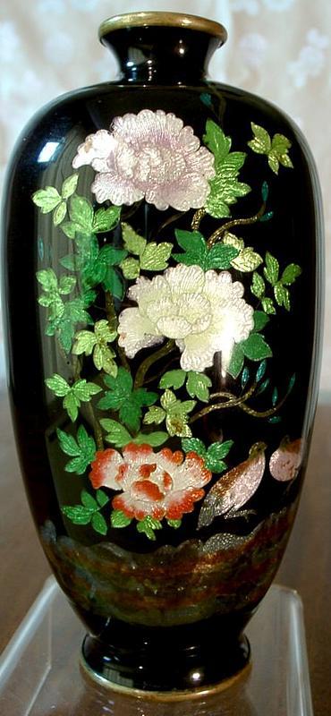 Japanese Floral Cloisonne Vase