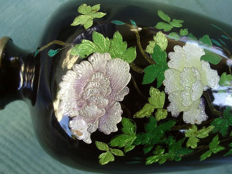 Japanese Floral Cloisonne Vase