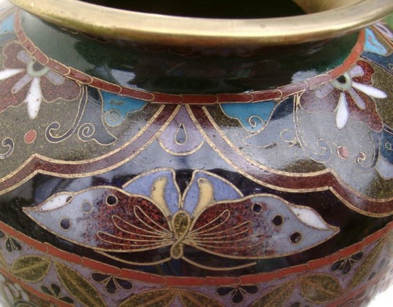 Japanese Cloisonne Kyoto Vase